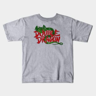 Double dragon distressed logo Kids T-Shirt